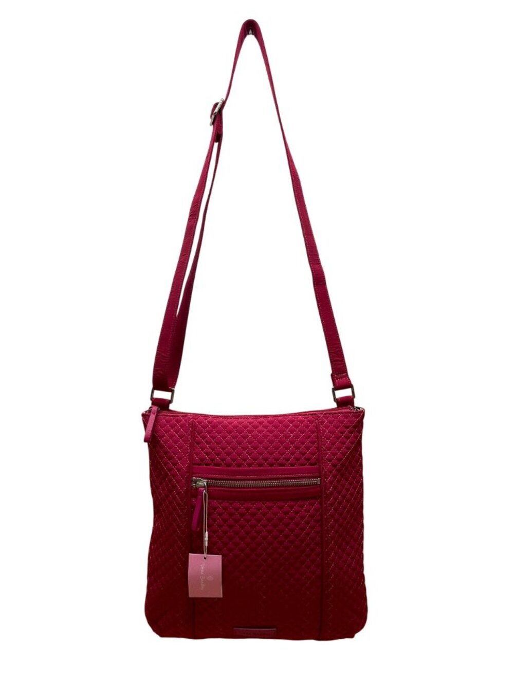 Vera Bradley Women’s Pink Quilted Zipper Closure Iconic Hipster Crossbody Bag